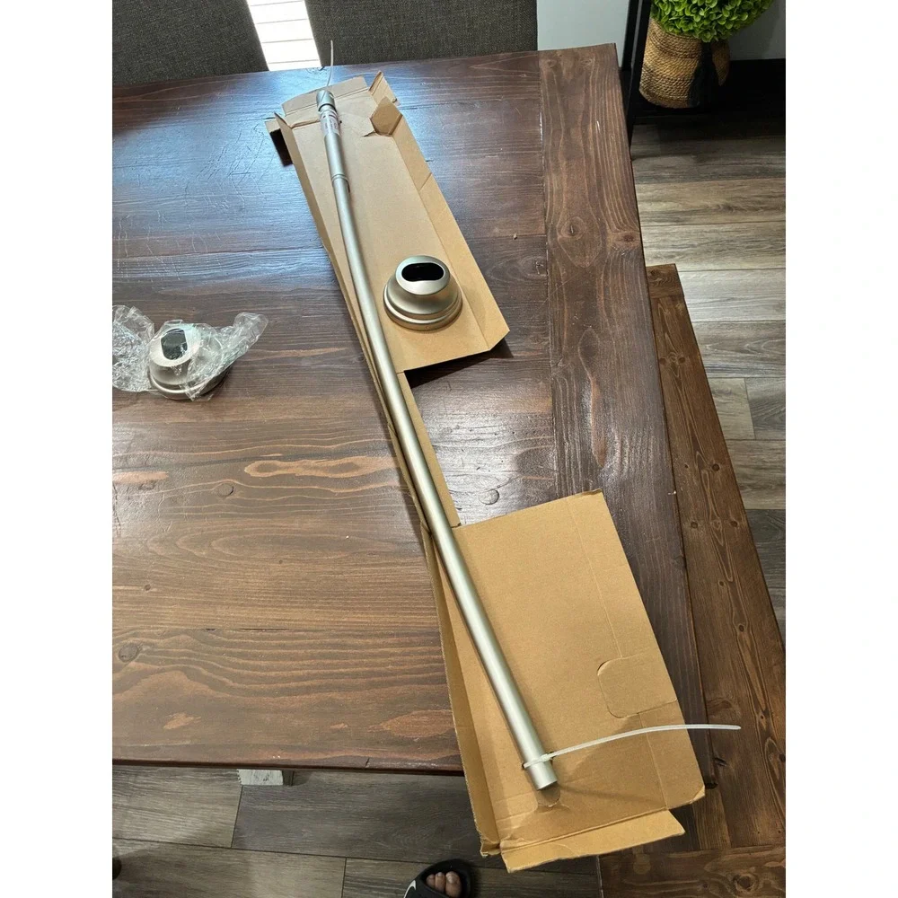 Adjustable Curved Shower Curtain Rod Brushed Nickel 50-72 Inch Wall Mount Bath